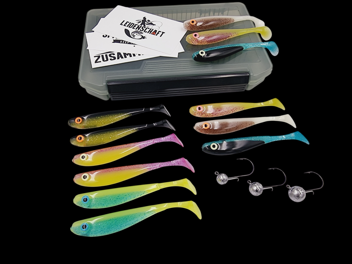 Kranos Komplettset 10cm Köder, Haken und Box – Spartan Fishing